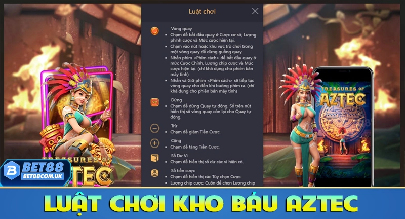 Luật chơi găm slot kho báu Aztec